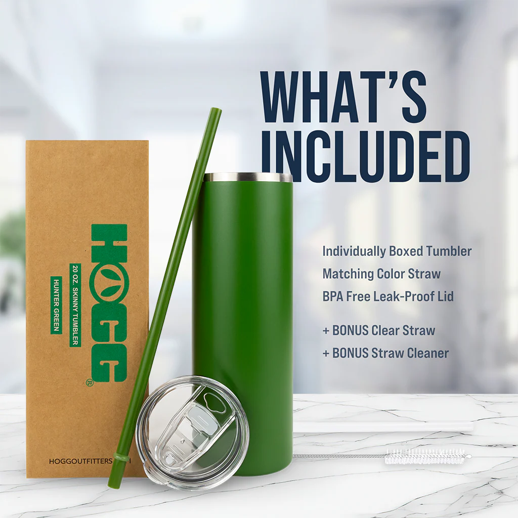 Custom 20oz Powder Coated Skinny Tumbler