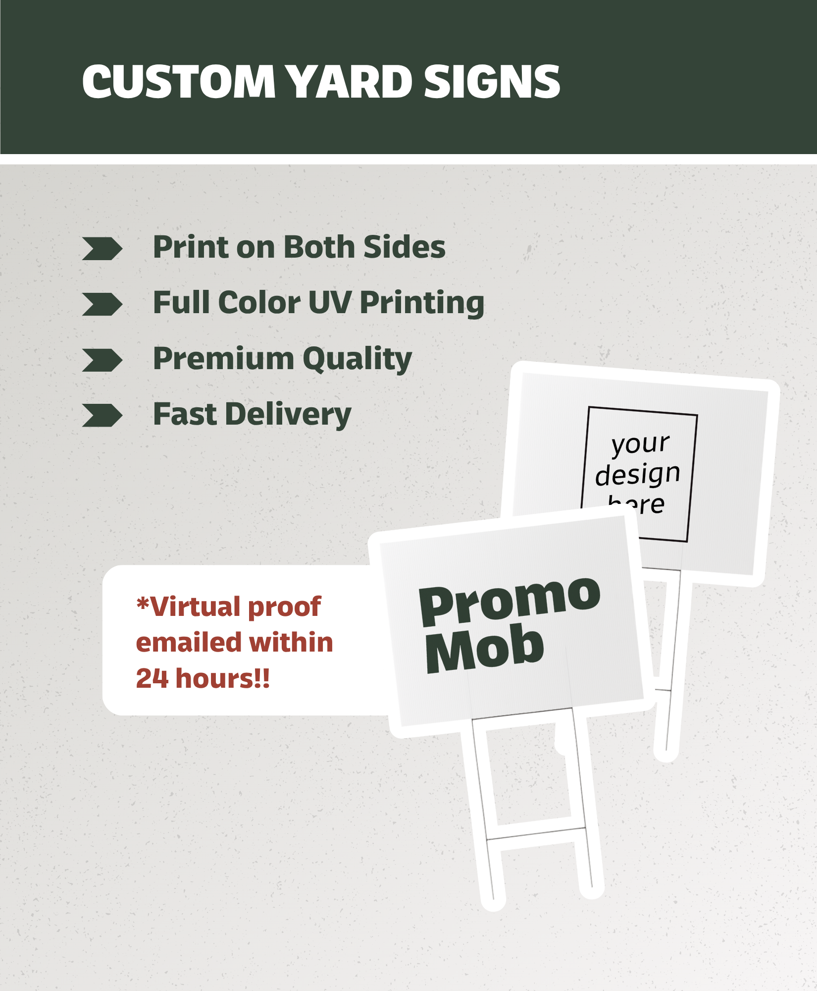 Custom Yard Signs (Includes Stakes)