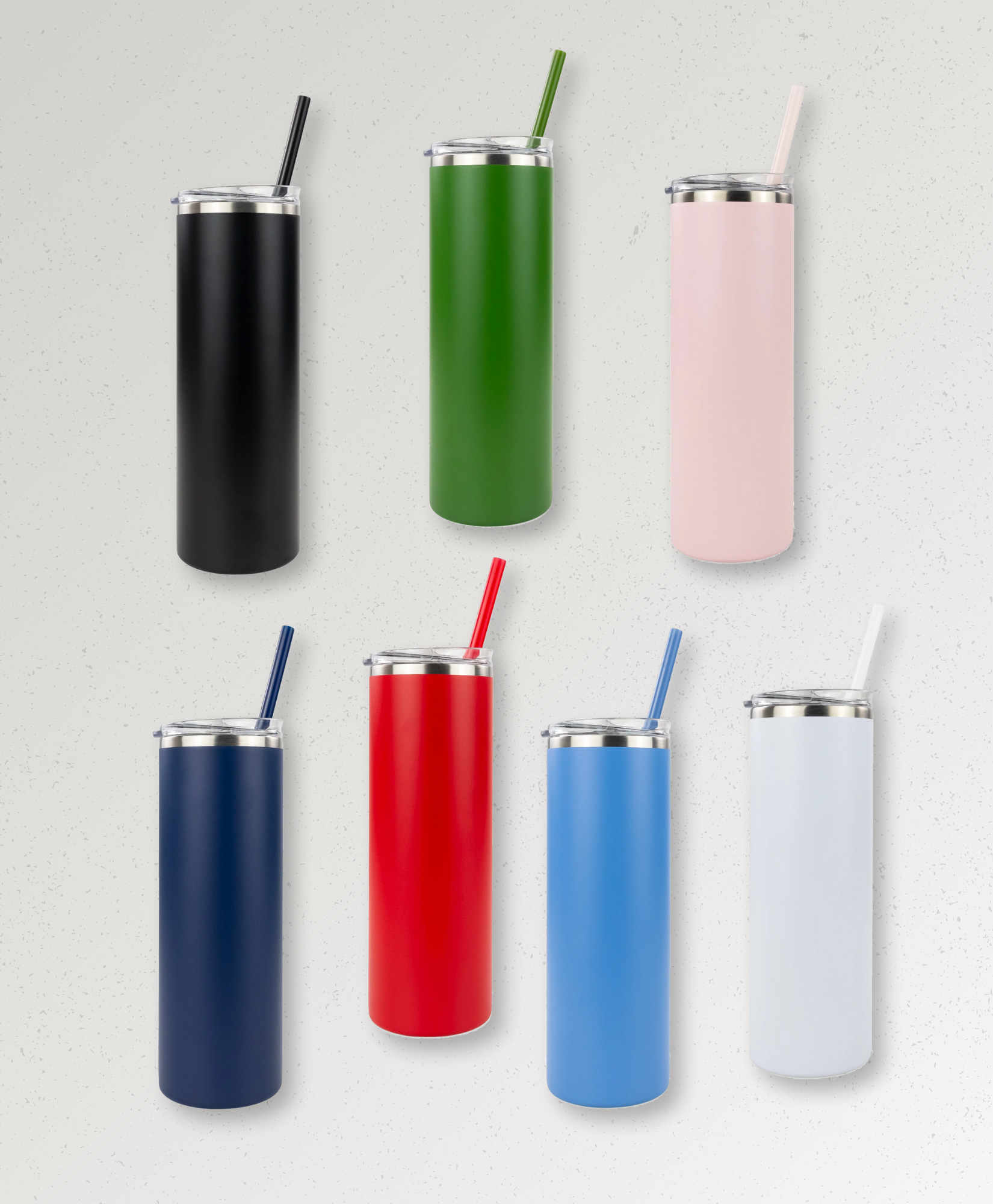 Custom 20oz Powder Coated Skinny Tumbler