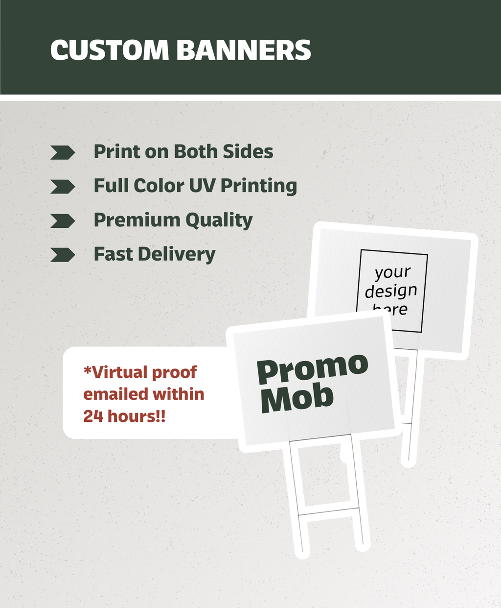 Custom Yard Signs (Includes Stakes)