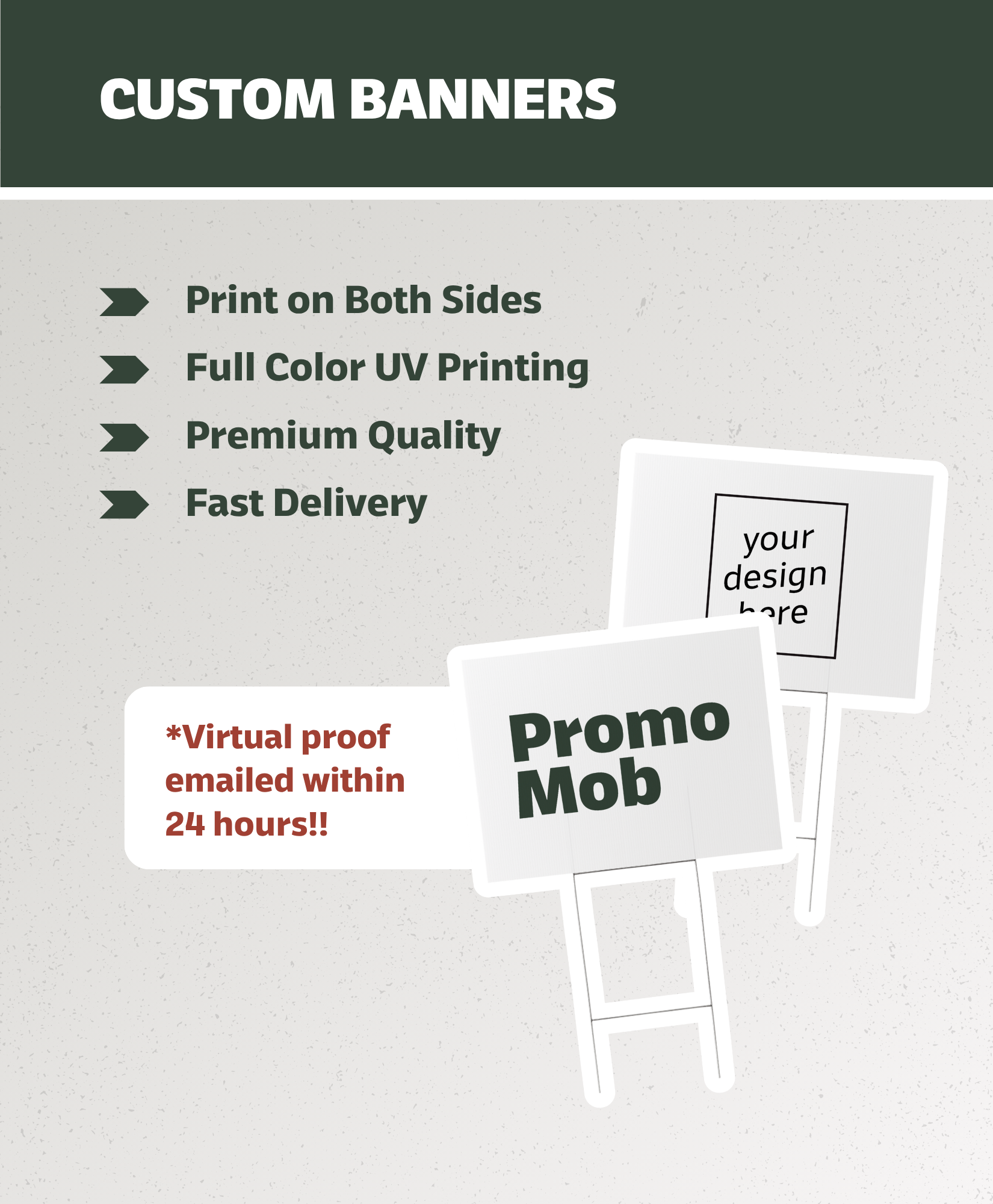 Custom Yard Signs (Includes Stakes)