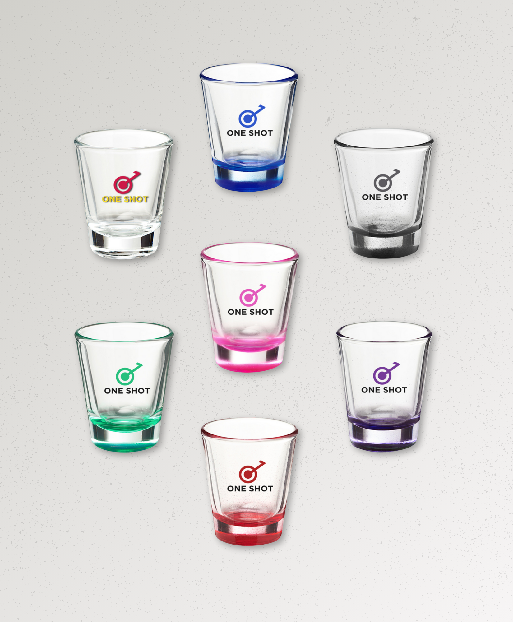 Custom 1.75 oz. Clear Glass Shot Glasses