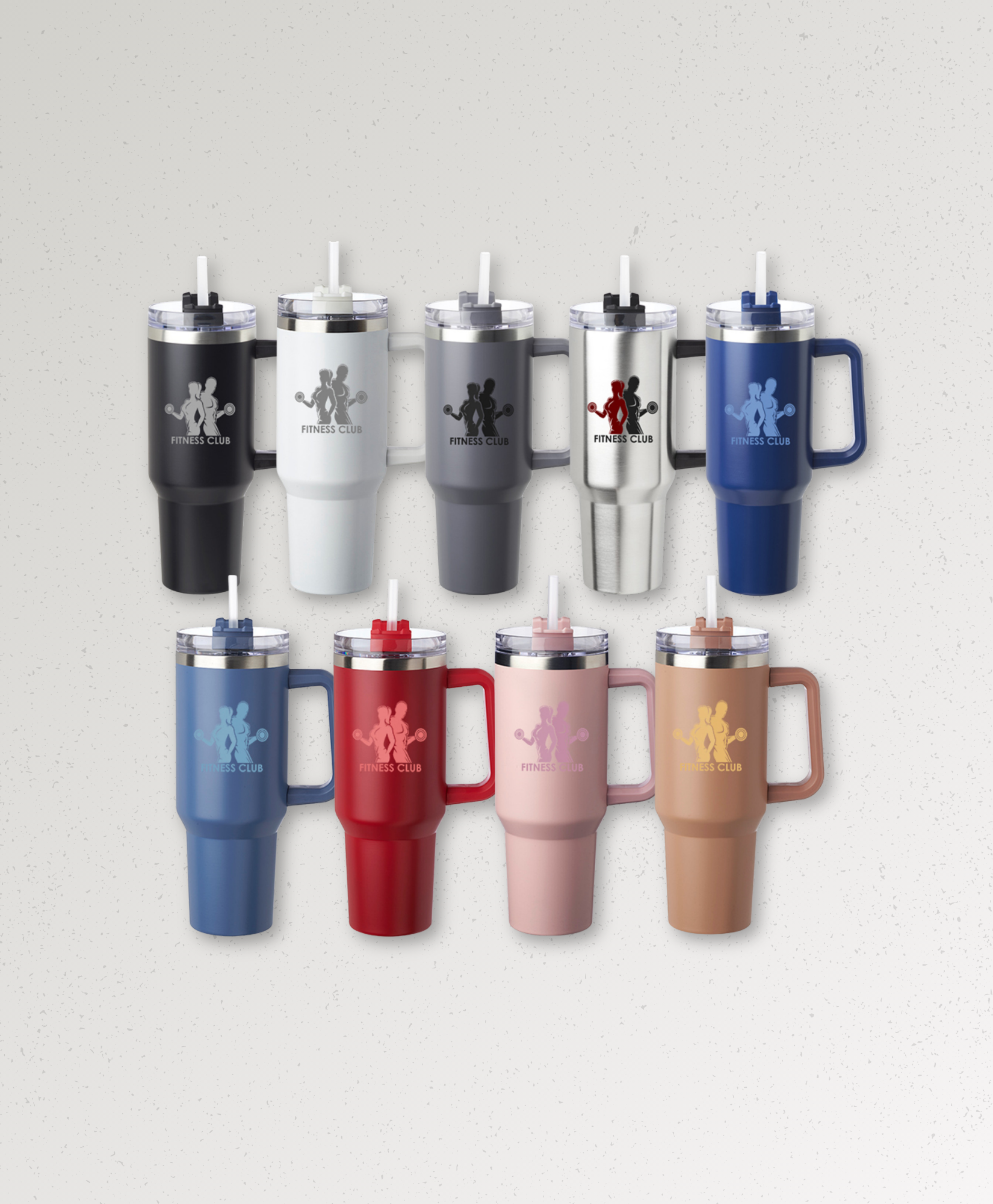Custom 40 oz. Alps Stainless Steel Travel Mugs with Handle