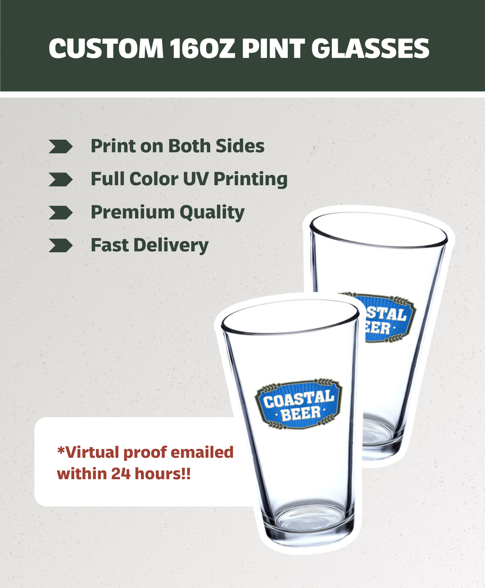 Custom 16 oz. Pint Glasses