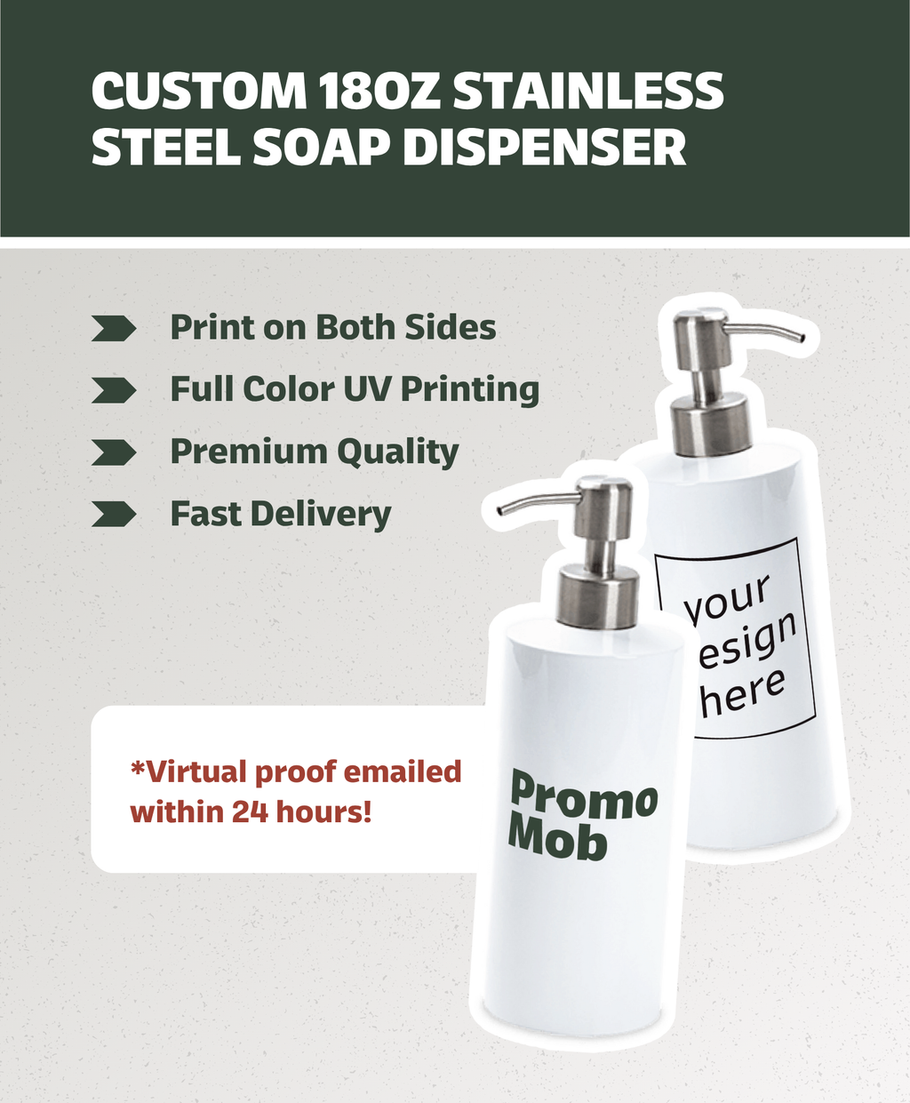 Custom 18oz Soap Dispenser