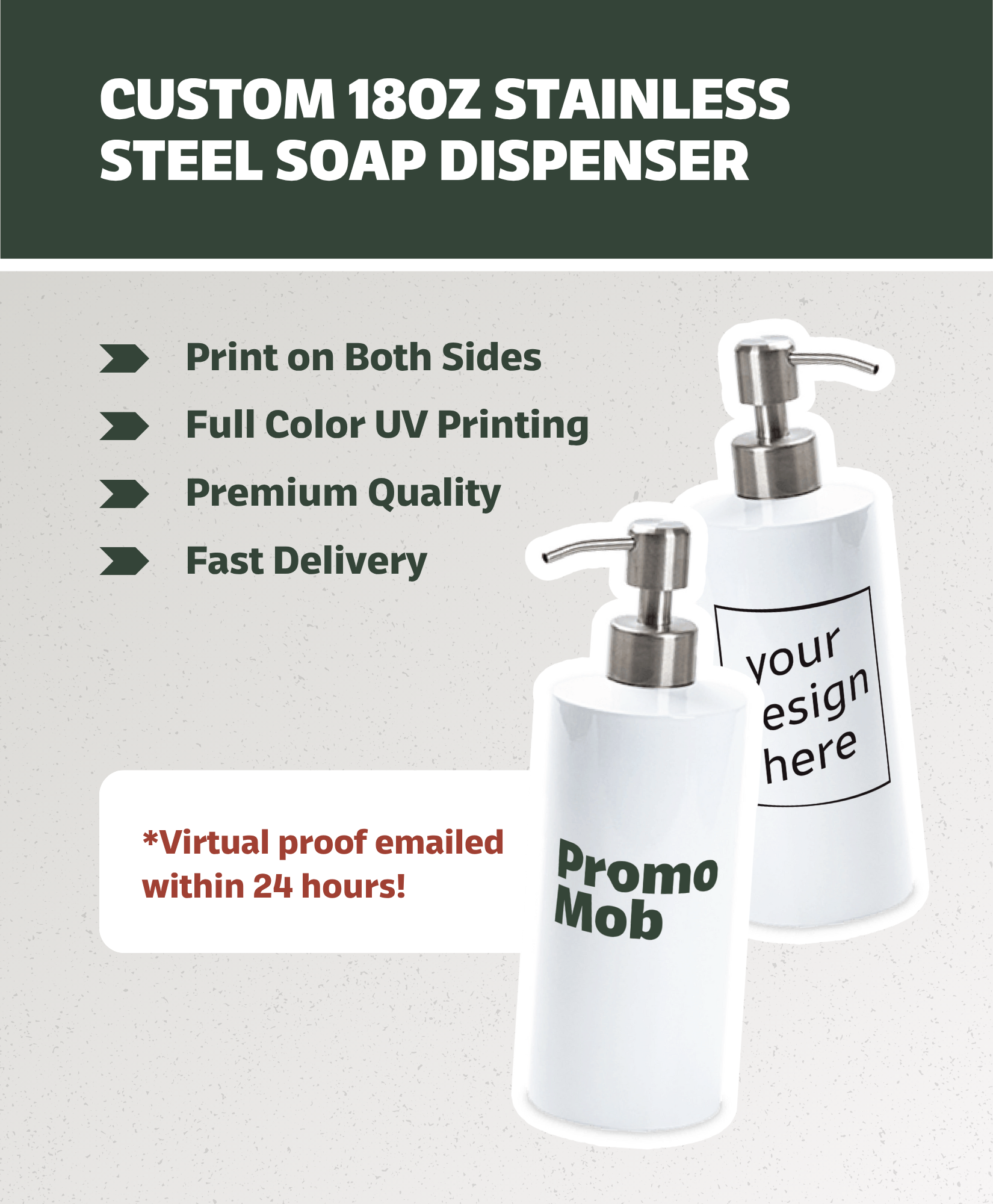 Custom 18oz Soap Dispenser